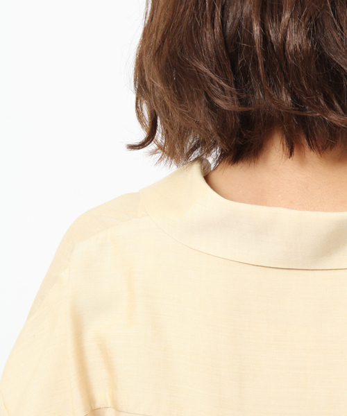 laboratory work（ラボラトリーワーク）の「抜き衿スキッパーシャツ（シャツ/ブラウス・レディース・ベージュ/ネイビー/オフホワイト・MEDIUM）」の13枚目の写真