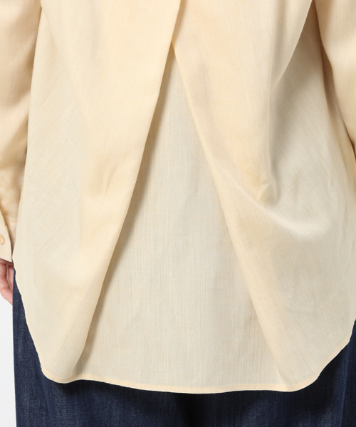 laboratory work（ラボラトリーワーク）の「抜き衿スキッパーシャツ（シャツ/ブラウス・レディース・ベージュ/ネイビー/オフホワイト・MEDIUM）」の15枚目の写真
