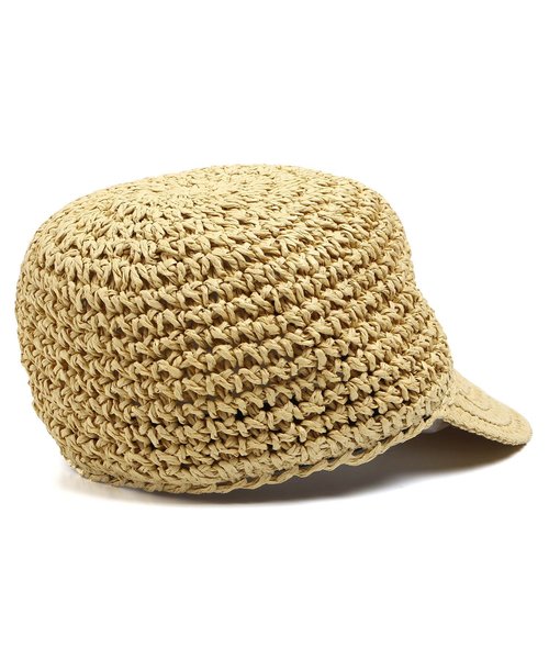 BREEZE（ブリーズ）の「ペーパーかぎ針キャップ（キャップ・キッズ・ベージュ/ブルー・50/54/56/48/52）」の3枚目の写真