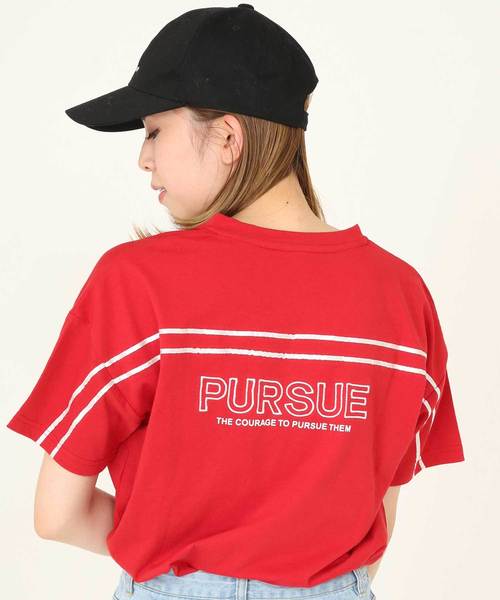 ENVYM（アンビー）の「pursue T-SH（Tシャツ/カットソー・レディース・ホワイト/ブラック/レッド/グリーン系カモフラージュ・FREE）」の3枚目の写真
