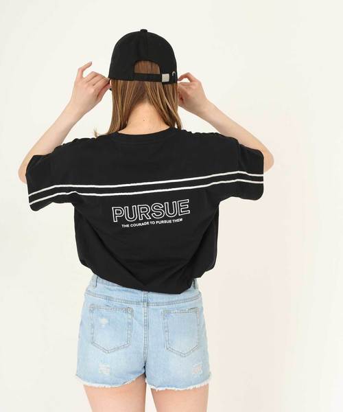 ENVYM（アンビー）の「pursue T-SH（Tシャツ/カットソー・レディース・ホワイト/ブラック/レッド/グリーン系カモフラージュ・FREE）」の5枚目の写真