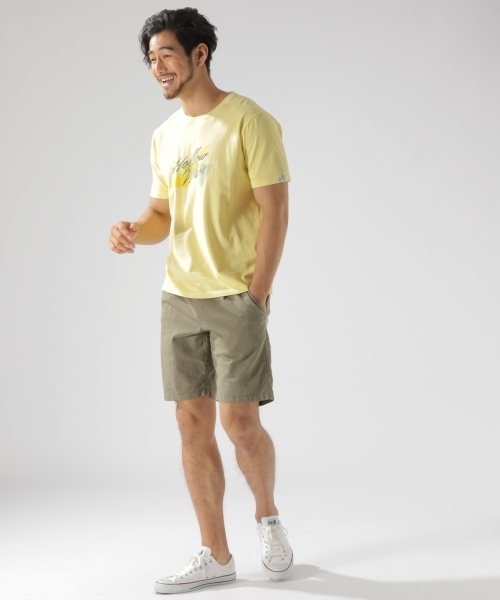 BAYFLOW（ベイフロー）の「BAYFLOW／ストレッチリネンショートパンツ 18SS（その他パンツ・メンズ・ベージュ/ネイビー/カーキ・SMALL/LARGE/MEDIUM）」の9枚目の写真