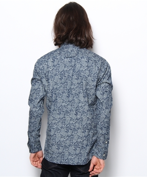 CIAOPANIC TYPY（チャオパニックティピー）の「デニムペイズリーシャツ（シャツ/ブラウス・メンズ・ネイビー/ブルー・SMALL/MEDIUM/LARGE）」の9枚目の写真