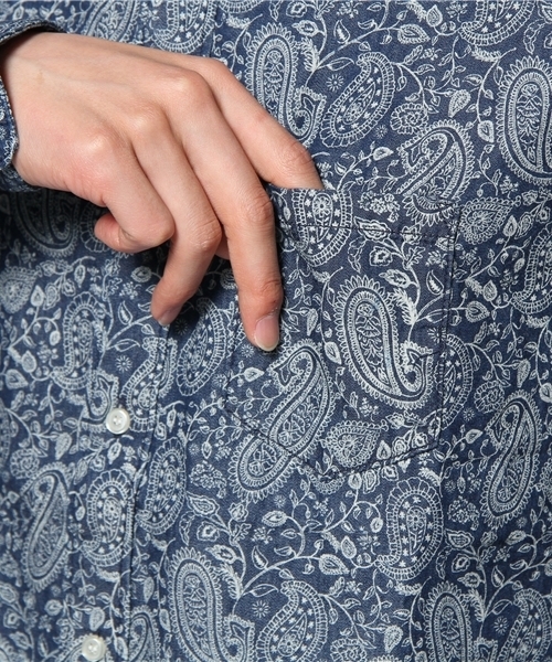 CIAOPANIC TYPY（チャオパニックティピー）の「デニムペイズリーシャツ（シャツ/ブラウス・メンズ・ネイビー/ブルー・SMALL/MEDIUM/LARGE）」の3枚目の写真