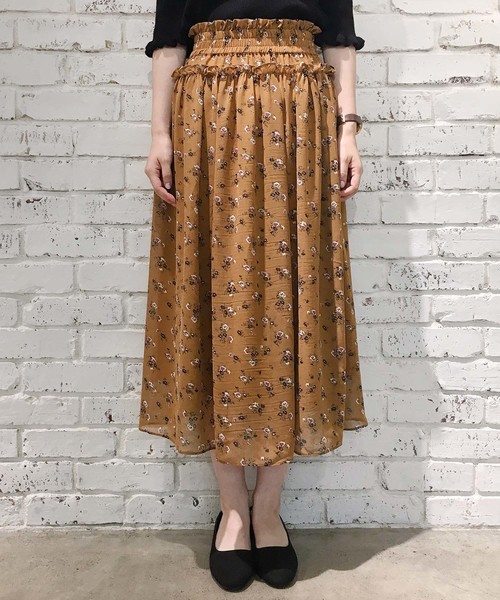one after another NICE CLAUP（ワンアフターアナザーナイスクラップ）の「【ZOZO限定】柄アソートロングスカート（スカート・レディース・ブラック/ブラウン/イエロー/ピンク・FREE）」の3枚目の写真