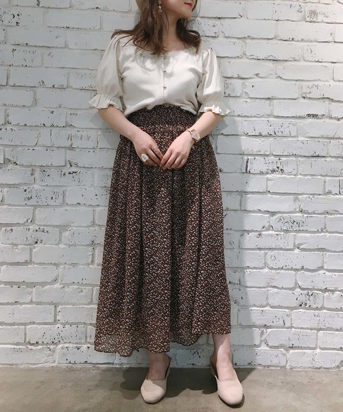 one after another NICE CLAUP（ワンアフターアナザーナイスクラップ）の「【ZOZO限定】柄アソートロングスカート（スカート・レディース・ブラック/ブラウン/イエロー/ピンク・FREE）」の10枚目の写真