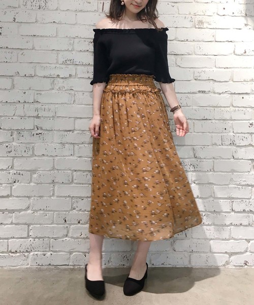 one after another NICE CLAUP（ワンアフターアナザーナイスクラップ）の「【ZOZO限定】柄アソートロングスカート（スカート・レディース・ブラック/ブラウン/イエロー/ピンク・FREE）」の16枚目の写真