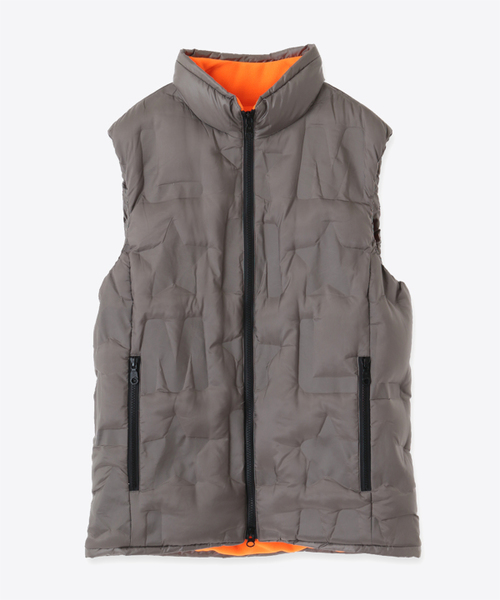 MARK & LONA(マークアンドロナ)の「M★ Embossed Down Vest(ダウンベスト・メンズ・ホワイト/チャコールグレー・46/48/50/44)」の6枚目の写真