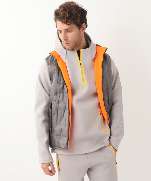 MARK & LONA(マークアンドロナ)の「M★ Embossed Down Vest(ダウンベスト・メンズ・ホワイト/チャコールグレー・46/48/50/44)」の7枚目の写真