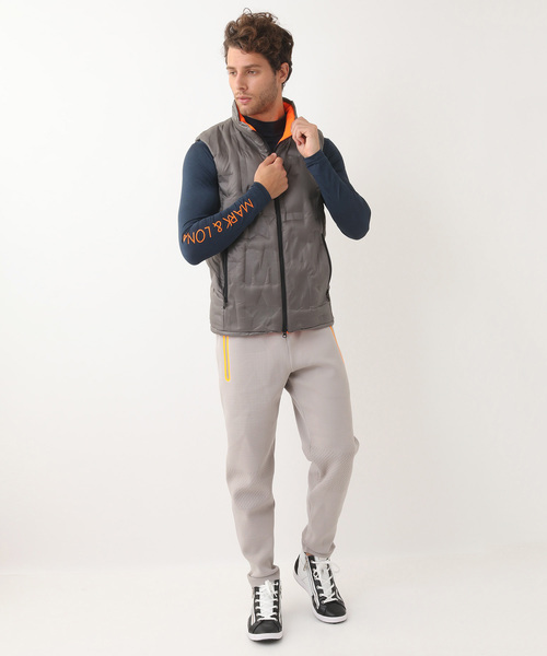 MARK & LONA(マークアンドロナ)の「M★ Embossed Down Vest(ダウンベスト・メンズ・ホワイト/チャコールグレー・46/48/50/44)」の9枚目の写真