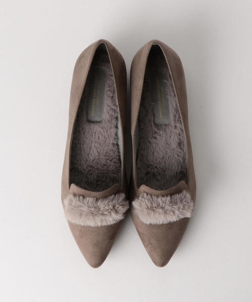 green label relaxing(グリーンレーベルリラクシング)の「◆KFC FKファーポインテッド フラットシューズ(1.5cmヒール) ◆(パンプス・レディース・グレー/ブラウン/ライラック/ブラック・22.5cm/22cm/23cm/24.5cm/24cm/23.5cm/25cm)」の3枚目の写真