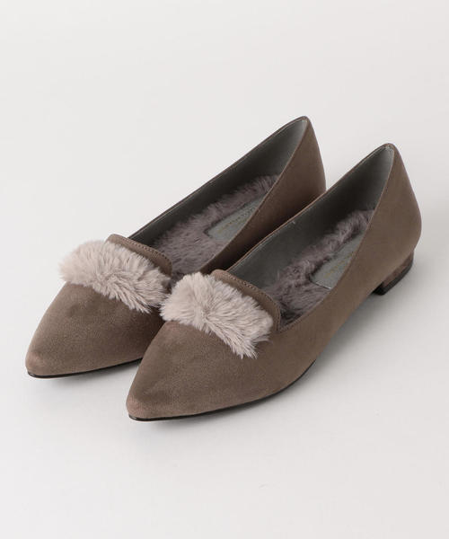 green label relaxing(グリーンレーベルリラクシング)の「◆KFC FKファーポインテッド フラットシューズ(1.5cmヒール) ◆(パンプス・レディース・グレー/ブラウン/ライラック/ブラック・22.5cm/22cm/23cm/24.5cm/24cm/23.5cm/25cm)」の5枚目の写真