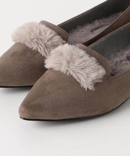 green label relaxing(グリーンレーベルリラクシング)の「◆KFC FKファーポインテッド フラットシューズ(1.5cmヒール) ◆(パンプス・レディース・グレー/ブラウン/ライラック/ブラック・22.5cm/22cm/23cm/24.5cm/24cm/23.5cm/25cm)」の9枚目の写真