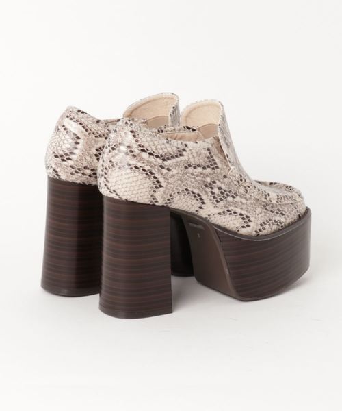 R&E(アールアンドイー)の「【ViVi9月号掲載】【R&E】厚底ヴァンプシューズ(ブーツ・レディース・ブラック/パイソン/ベージュ系その他・LL/S/M/L)」の8枚目の写真