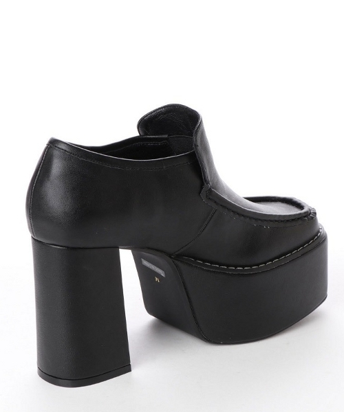 R&E(アールアンドイー)の「【ViVi9月号掲載】【R&E】厚底ヴァンプシューズ(ブーツ・レディース・ブラック/パイソン/ベージュ系その他・LL/S/M/L)」の4枚目の写真