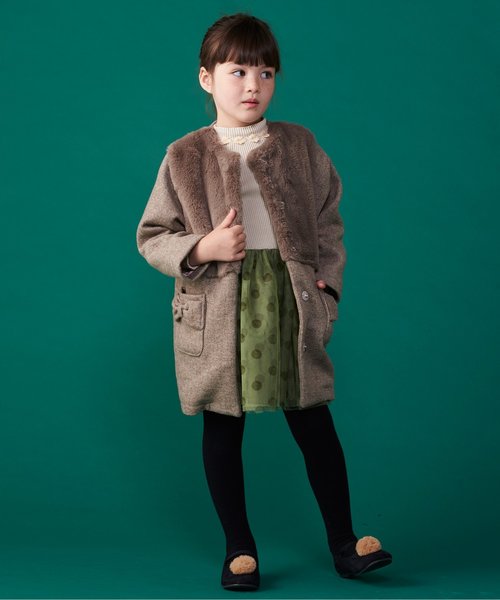 apres les cours(アプレレクール)の「ドットプリントチュールドッキングワンピース(ワンピース・キッズ・アイボリー/レッド/ネイビー・140/80/130/110/120/100/90)」の11枚目の写真