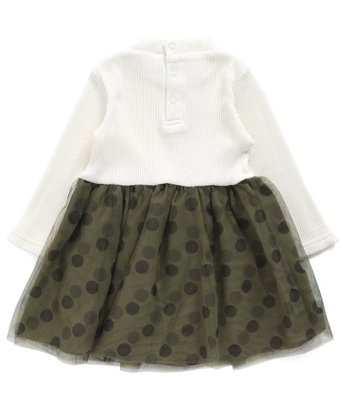 apres les cours(アプレレクール)の「ドットプリントチュールドッキングワンピース(ワンピース・キッズ・アイボリー/レッド/ネイビー・140/80/130/110/120/100/90)」の14枚目の写真