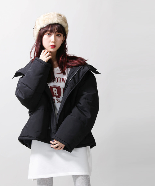 WEGO（ウィゴー）の「WEGO/ビッグシルエット中綿ジャケット（ダウンジャケット/コート・レディース・ブラック/ピンク/ブルー・FREE）」の10枚目の写真