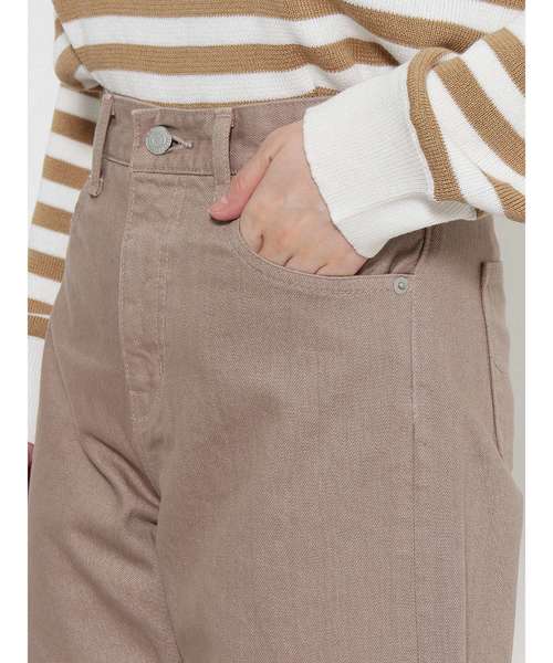 Ungrid(アングリッド)の「カットオフカラーワイドデニム(デニムパンツ・レディース・ベージュ/アイボリー・24inch/25inch/26inch)」の8枚目の写真