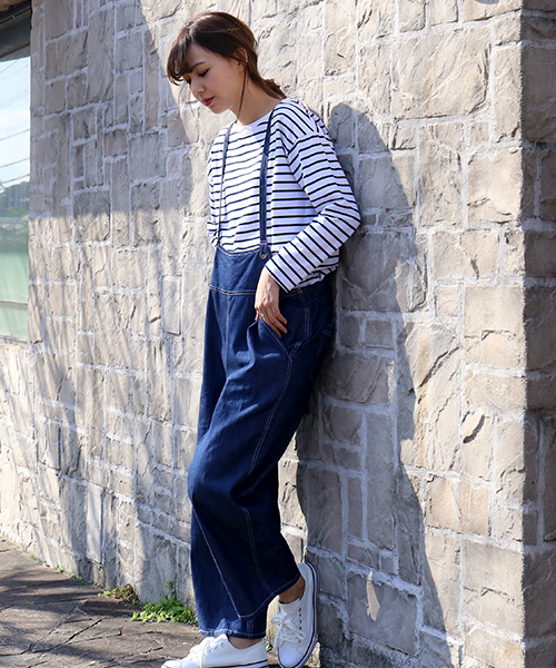 n'ee-ne（ネーネ）の「バックリボンデニムサロペット（サロペット/オーバーオール・レディース・ブルー/インディゴブルー・M/L）」の12枚目の写真