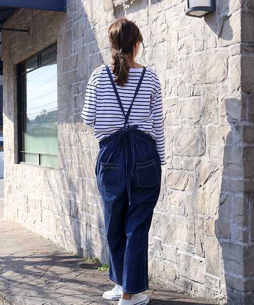 n'ee-ne（ネーネ）の「バックリボンデニムサロペット（サロペット/オーバーオール・レディース・ブルー/インディゴブルー・M/L）」の16枚目の写真