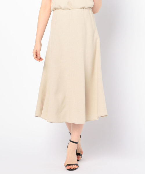 NOLLEY’S（ノーリーズ）の「[新色追加]麻調合繊ミディ丈スカート（スカート・レディース・ネイビー/イエロー/ベージュ/グレイッシュベージュ・34/36/38）」の16枚目の写真