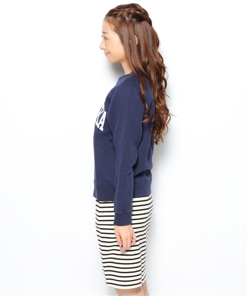 Another Edition（アナザーエディション）の「AE[A]ロゴSWEAT×BOR SK Ⅱ（ワンピース・レディース・グレー/ネイビー/ホワイト・フリー）」の8枚目の写真