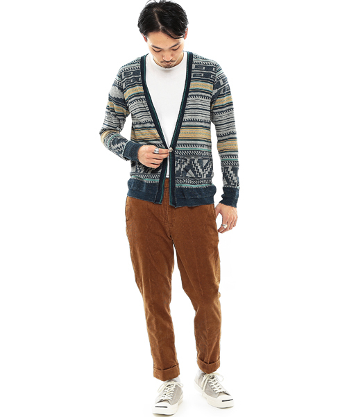 remi relief ネイティブ柄カーディガン Lサイズ REMI RELIEF（レミレリーフ）の「REMI RELIEF×BEAMS / 別注 インディゴ