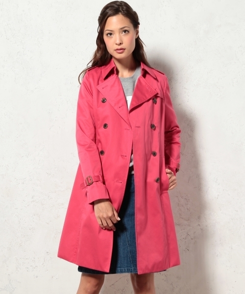 green label relaxing(グリーンレーベルリラクシング)の「◆GO GABA CHINFLAP トレンチコート(ライナーなし) GLH01 ◆(トレンチコート・レディース・ベージュ/ネイビー/ライトピンク・40/44/38/42/36/34)」の3枚目の写真