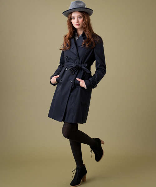 green label relaxing(グリーンレーベルリラクシング)の「◆GO GABA CHINFLAP トレンチコート(ライナーなし) GLH01 ◆(トレンチコート・レディース・ベージュ/ネイビー/ライトピンク・40/44/38/42/36/34)」の5枚目の写真