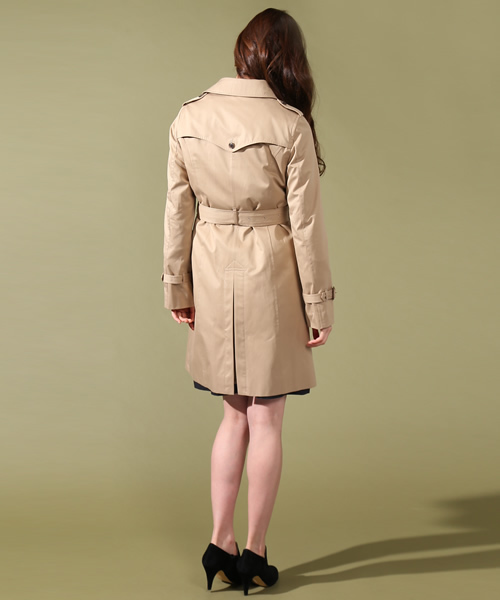 green label relaxing(グリーンレーベルリラクシング)の「◆GO GABA CHINFLAP トレンチコート(ライナーなし) GLH01 ◆(トレンチコート・レディース・ベージュ/ネイビー/ライトピンク・40/44/38/42/36/34)」の7枚目の写真