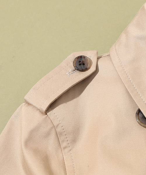 green label relaxing(グリーンレーベルリラクシング)の「◆GO GABA CHINFLAP トレンチコート(ライナーなし) GLH01 ◆(トレンチコート・レディース・ベージュ/ネイビー/ライトピンク・40/44/38/42/36/34)」の4枚目の写真
