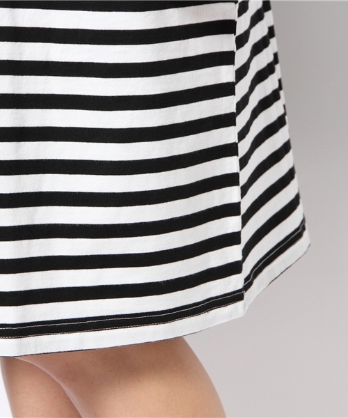 URBAN RESEARCH DOORS WOMENS（アーバンリサーチ ドアーズ ウィメンズ）の「FORK&SPOON 天竺ボーダーワイドOP(LADYS)（ワンピース・レディース・ブラック/ブルー/イエロー・FREE）」の4枚目の写真