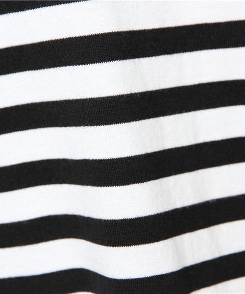 URBAN RESEARCH DOORS WOMENS（アーバンリサーチ ドアーズ ウィメンズ）の「FORK&SPOON 天竺ボーダーワイドOP(LADYS)（ワンピース・レディース・ブラック/ブルー/イエロー・FREE）」の5枚目の写真