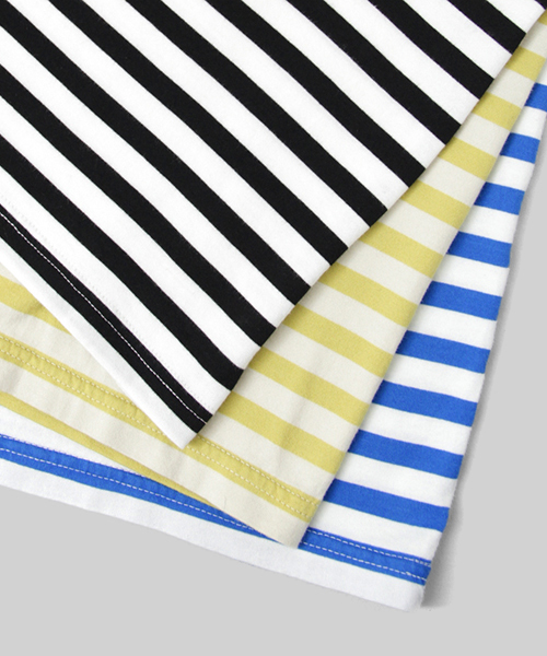 URBAN RESEARCH DOORS WOMENS（アーバンリサーチ ドアーズ ウィメンズ）の「FORK&SPOON 天竺ボーダーワイドOP(LADYS)（ワンピース・レディース・ブラック/ブルー/イエロー・FREE）」の8枚目の写真