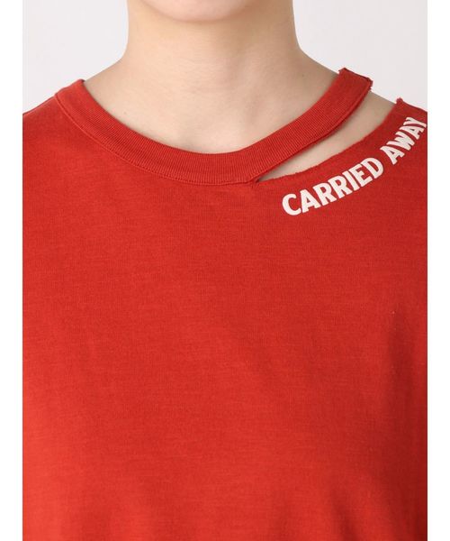 Ungrid（アングリッド）の「襟プリントTee（Tシャツ/カットソー・レディース・ブラック/オフホワイト/ダークオレンジ・FREE）」の13枚目の写真