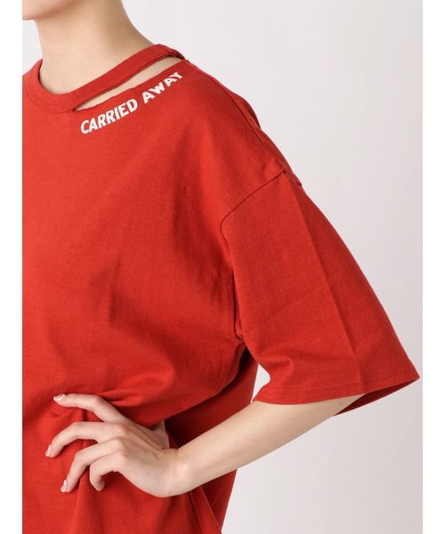 Ungrid（アングリッド）の「襟プリントTee（Tシャツ/カットソー・レディース・ブラック/オフホワイト/ダークオレンジ・FREE）」の14枚目の写真