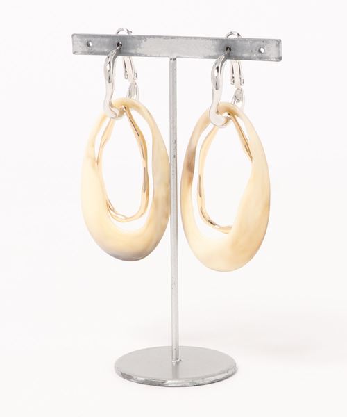 LOWRYS FARM（ローリーズファーム）の「ヒネリマルチＷＡＹピアス　840804（ピアス（両耳用）・レディース・ブラウン/アイボリー/クリア・FREE）」の2枚目の写真