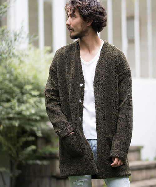 CAMBIO（カンビオ）の「mcg2494-ボアロングガウンカーディガン