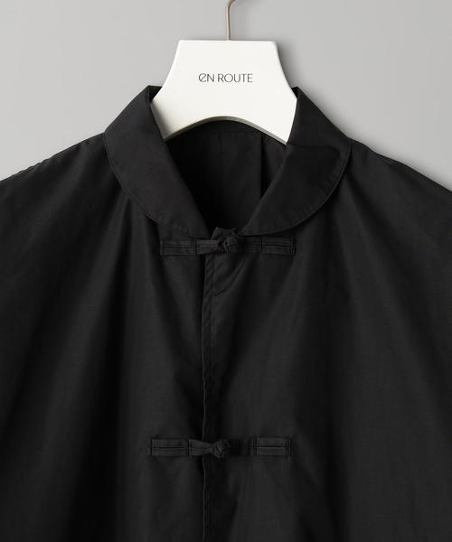 EN ROUTE（アンルート）の「＜EN ROUTE（アンルート）＞コットンナイロン タイプライター チャイナシャツ（シャツ/ブラウス・メンズ・ホワイト/ブラック・2/1/3）」の6枚目の写真