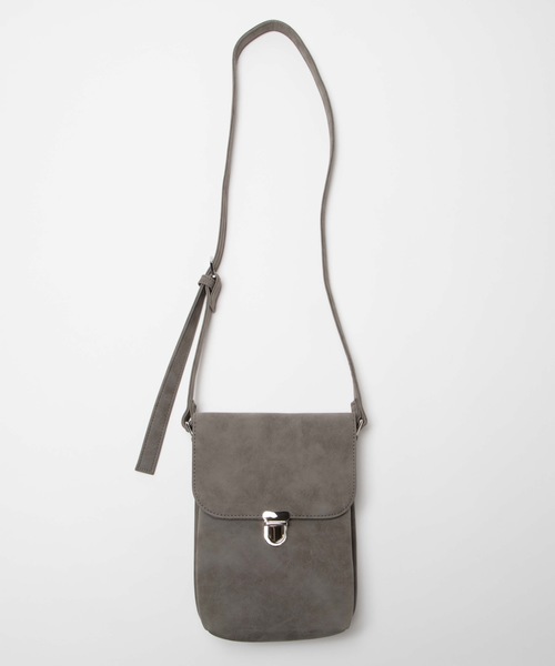 WEGO（ウィゴー）の「WEGO/シンセティックレザーフラップミニショルダー（ショルダーバッグ・メンズ・ブラック/グレー・FREE）」の11枚目の写真