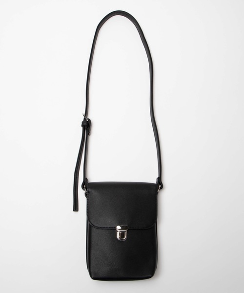 WEGO（ウィゴー）の「WEGO/シンセティックレザーフラップミニショルダー（ショルダーバッグ・メンズ・ブラック/グレー・FREE）」の12枚目の写真