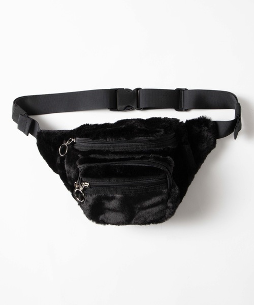 WEGO（ウィゴー）の「WEGO/ファーリングジップウエストバッグ（ボディバッグ/ウエストポーチ・レディース・ブラック/パープル/その他1/その他2・FREE）」の9枚目の写真