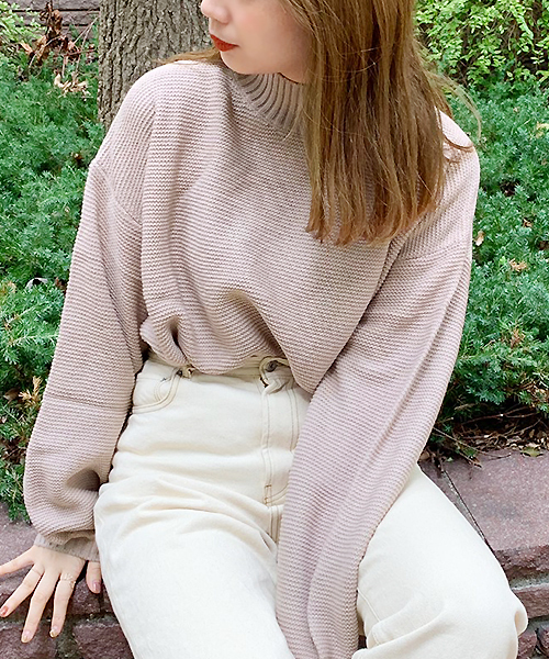 apres jour(アプレジュール)の「ガーター編み袖ボリュームニット【ZOZOTOWN限定アイテム】(ニット/セーター・レディース・ブラック/ベージュ/アイボリー/その他/ボルドー/モカ/ライトベージュ/ライトグリーン・フリー)」の9枚目の写真