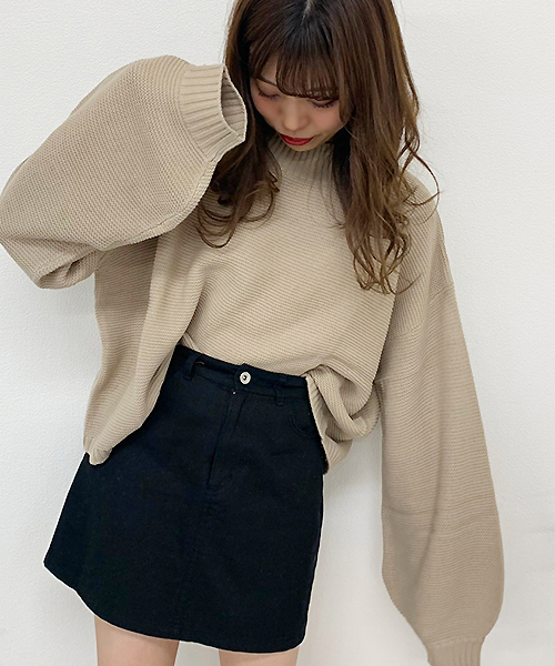 apres jour(アプレジュール)の「ガーター編み袖ボリュームニット【ZOZOTOWN限定アイテム】(ニット/セーター・レディース・ブラック/ベージュ/アイボリー/その他/ボルドー/モカ/ライトベージュ/ライトグリーン・フリー)」の13枚目の写真