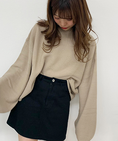 apres jour(アプレジュール)の「ガーター編み袖ボリュームニット【ZOZOTOWN限定アイテム】(ニット/セーター・レディース・ブラック/ベージュ/アイボリー/その他/ボルドー/モカ/ライトベージュ/ライトグリーン・フリー)」の14枚目の写真