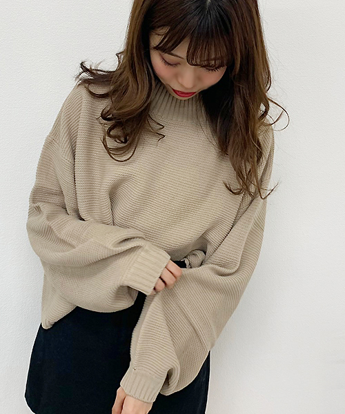 apres jour(アプレジュール)の「ガーター編み袖ボリュームニット【ZOZOTOWN限定アイテム】(ニット/セーター・レディース・ブラック/ベージュ/アイボリー/その他/ボルドー/モカ/ライトベージュ/ライトグリーン・フリー)」の15枚目の写真