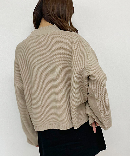 apres jour(アプレジュール)の「ガーター編み袖ボリュームニット【ZOZOTOWN限定アイテム】(ニット/セーター・レディース・ブラック/ベージュ/アイボリー/その他/ボルドー/モカ/ライトベージュ/ライトグリーン・フリー)」の16枚目の写真