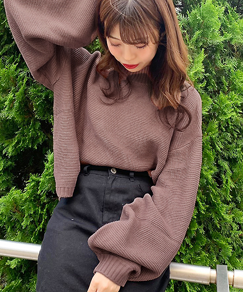 apres jour(アプレジュール)の「ガーター編み袖ボリュームニット【ZOZOTOWN限定アイテム】(ニット/セーター・レディース・ブラック/ベージュ/アイボリー/その他/ボルドー/モカ/ライトベージュ/ライトグリーン・フリー)」の18枚目の写真