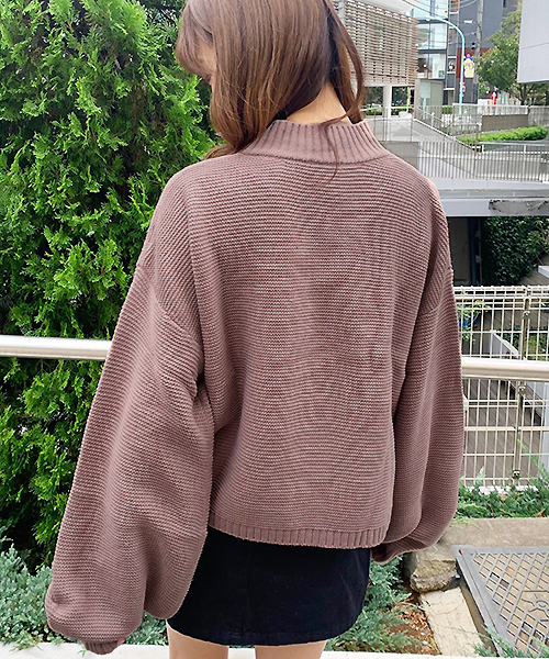 apres jour(アプレジュール)の「ガーター編み袖ボリュームニット【ZOZOTOWN限定アイテム】(ニット/セーター・レディース・ブラック/ベージュ/アイボリー/その他/ボルドー/モカ/ライトベージュ/ライトグリーン・フリー)」の20枚目の写真